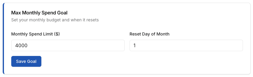 Set your monthly target